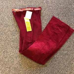 Vintage NWT 70’s RARE Red Corduroy Russ Teen Pants Mick Jagger Pants